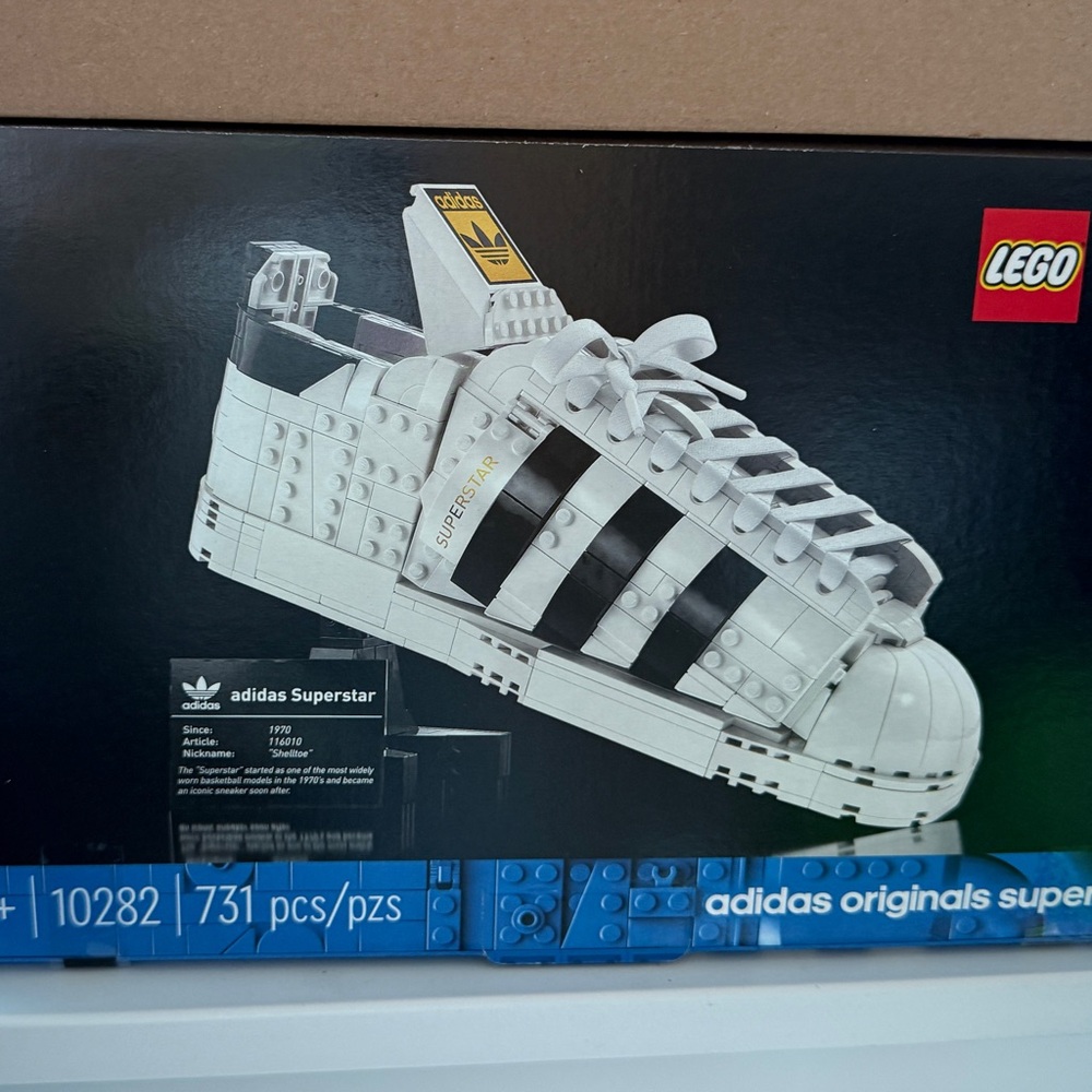 LEGO Adidas Superstar Sneaker Set in Black and White